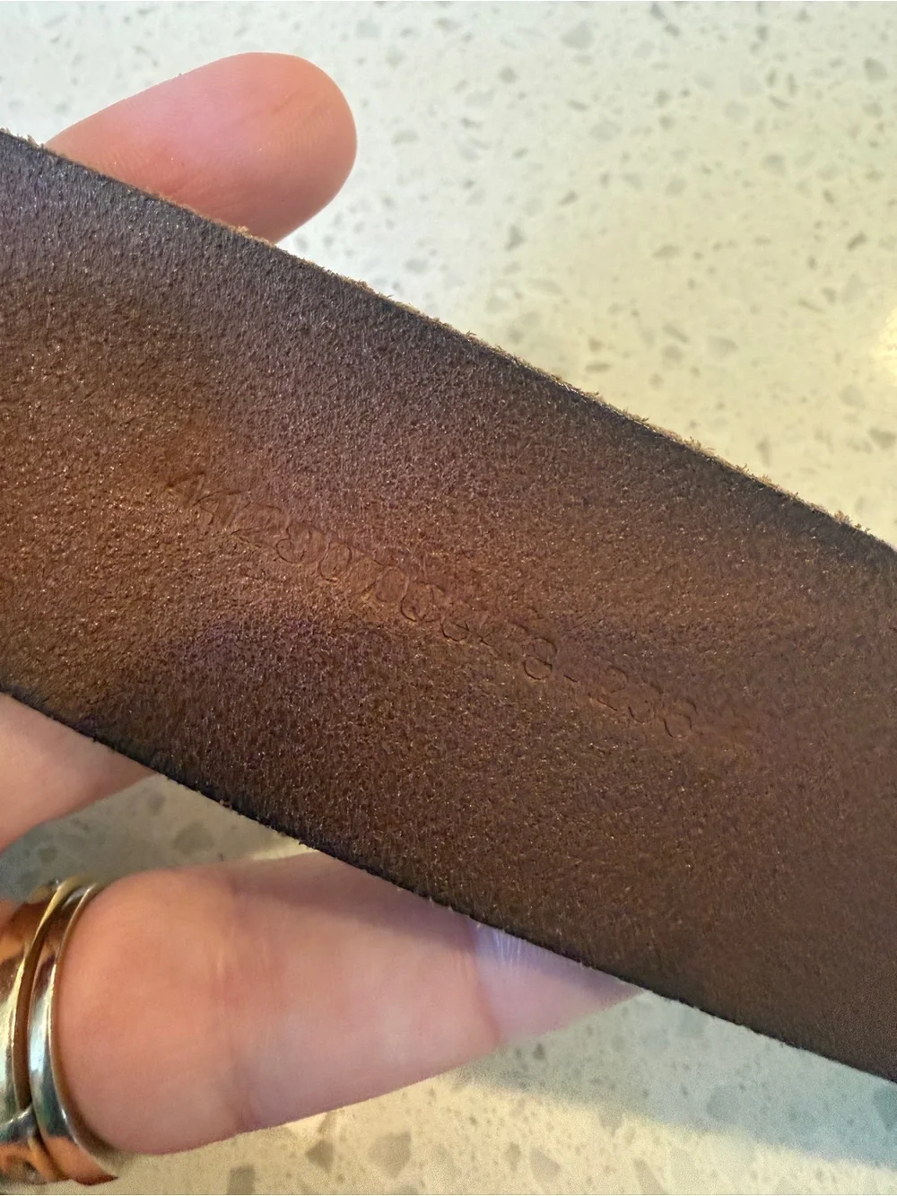 Lauren Ralph Lauren Genuine Italian Leather Brown Belt Brass Buckle Large